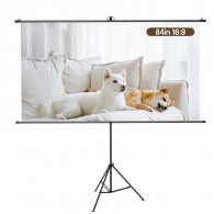 Ecran De Projection Trépied Deli 186 x 105 Cm Blanc En Tunisie