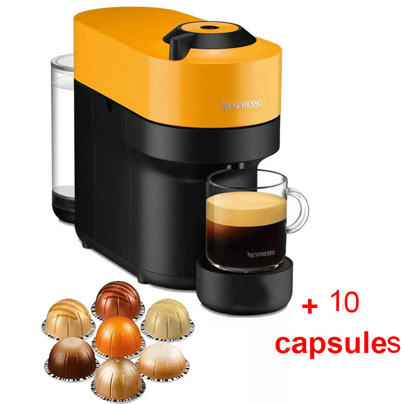 Machine à Café Nespresso Vertuo Pop 1500W Jaune En Tunisie Machine à Café Nespresso Vertuo Pop 1500W Jaune En Tunisie
