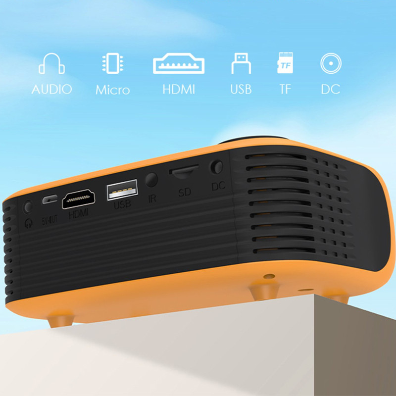 Mini Vidéo Projecteur Deli LCD Jaune En Tunisie