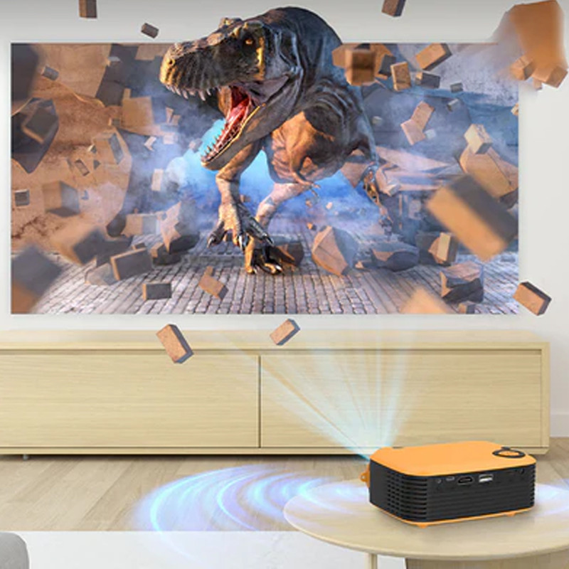 Mini Vidéo Projecteur Deli LCD Jaune