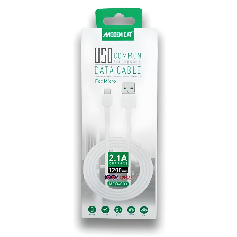 Câble Chargeur Modemcat MCB-003 Micro USB Rouge en Tunisie