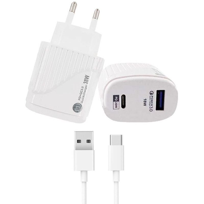 Chargeur BS180 Type-C 38W Blanc en Tunisie