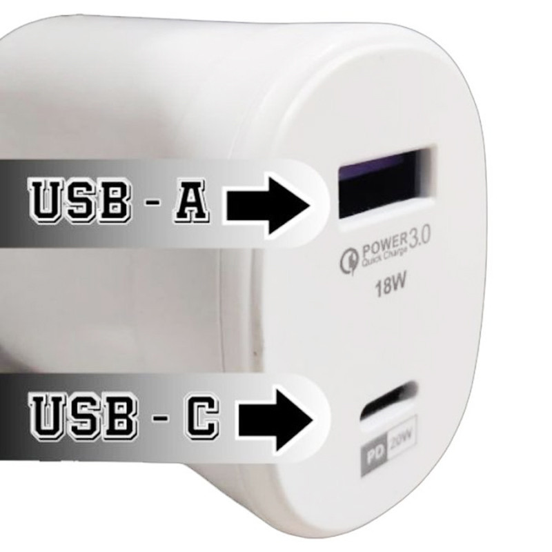 Chargeur BS180 Type-C 38W Blanc en Tunisie