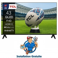 TV TCL S5K 43" QLED FHD Android Smart Tv Noir en Tunisie