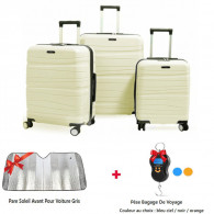 Set De Trois Valises Titou Avec Afficheur Beige en Tunisie