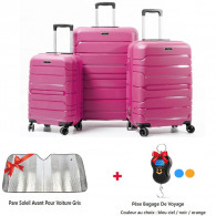 Set De Trois Valises Titou Avec Afficheur Rose Fuchsia en Tunisie