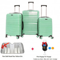 Set De Trois Valises Titou Incassable Vert D'Eau en Tunisie