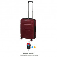 Valise Incassable Moyenne Rouge Bordeaux