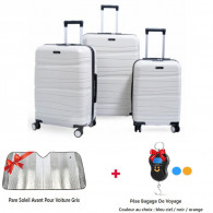 Set De 3 Valises Incassable Blanc en Tunisie