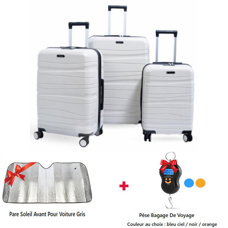 Set De 3 Valises Incassable Blanc en Tunisie Set De 3 Valises Incassable Blanc en Tunisie