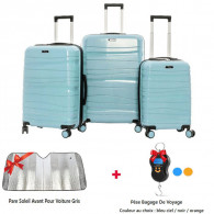 Set De Trois Valises Titou Avec Afficheur Turquoise en Tunisie