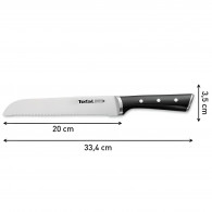 Couteau à Pain TEFAL Ice Force K2320414 20Cm Noir en Tunisie Couteau à Pain TEFAL Ice Force K2320414 20Cm Noir en Tunisie