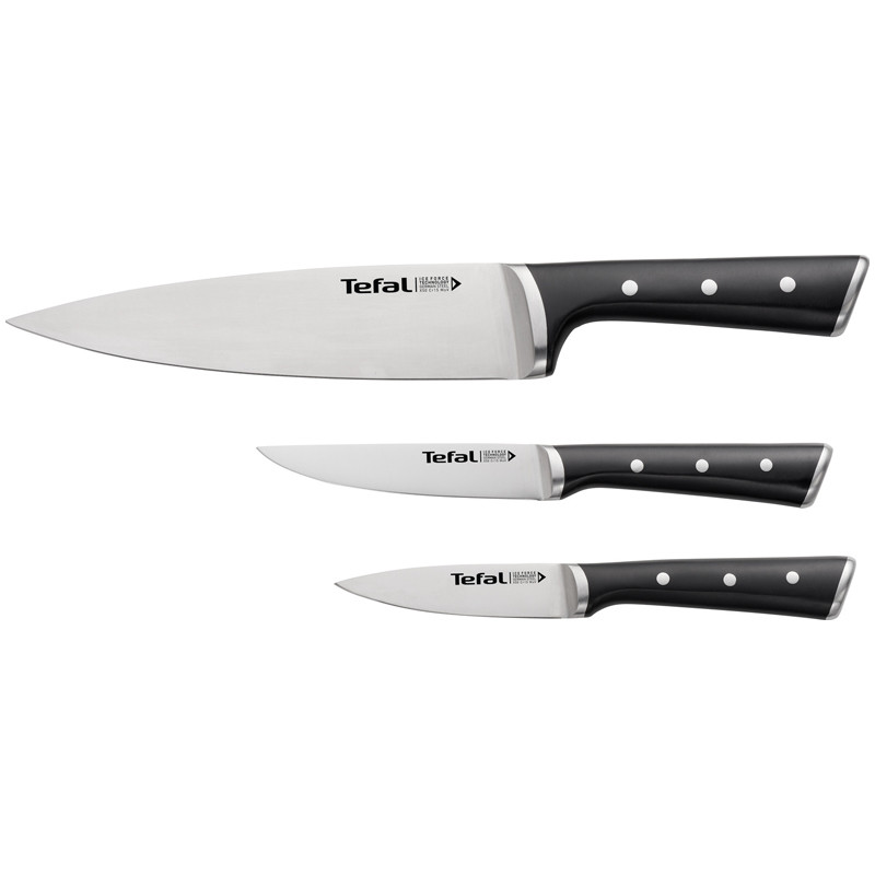 Kit De 3 Couteaux TEFAL Ice Force K2323S74 Noir en Tunisie
