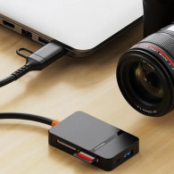 Lecteur De Carte Mémoire 8en1 USB + Type-C Noir en Tunisie Lecteur De Carte Mémoire 8en1 USB + Type-C Noir en Tunisie