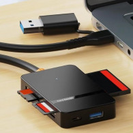 Lecteur De Carte Mémoire 8en1 USB + Type-C Noir en Tunisie Lecteur De Carte Mémoire 8en1 USB + Type-C Noir en Tunisie
