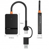 Lecteur De Carte Mémoire 8en1 USB + Type-C Noir en Tunisie Lecteur De Carte Mémoire 8en1 USB + Type-C Noir en Tunisie