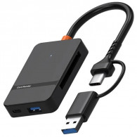 Lecteur De Carte Mémoire 8en1 USB + Type-C Noir en Tunisie