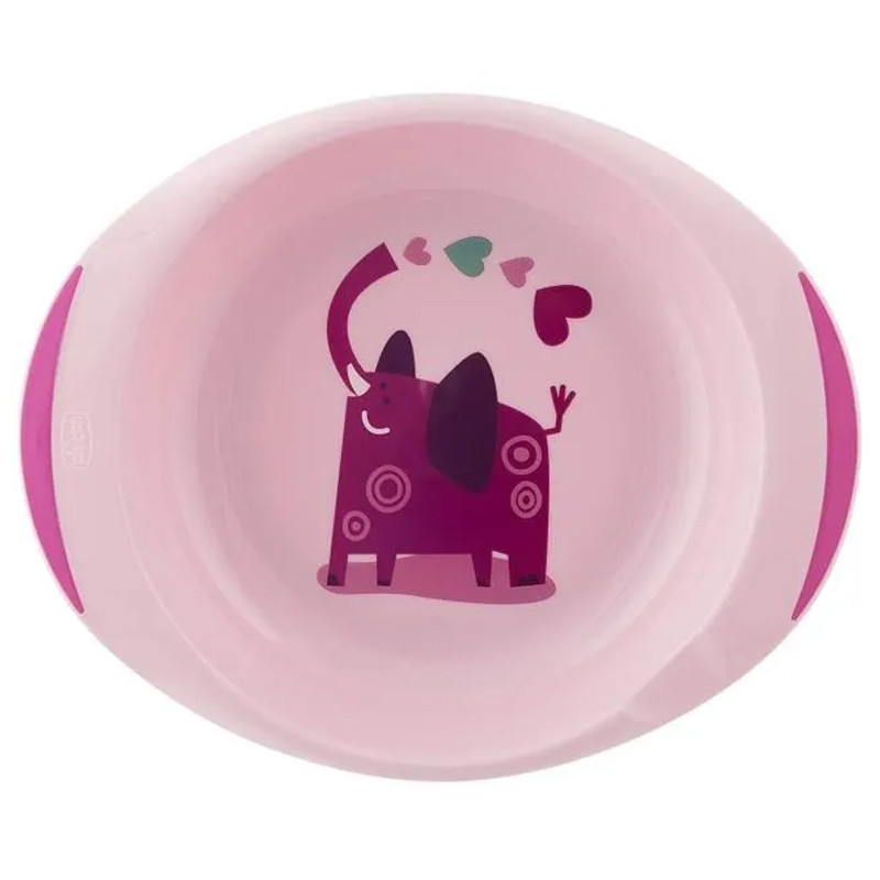 Set D'assiette Bébé Chicco 12M+ Rose