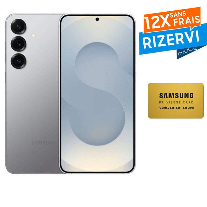 Samsung S25 5G 12Go 256Go Gris en Tunisie Samsung S25 5G 12Go 256Go Gris en Tunisie