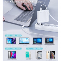 Chargeur MacBook Apple 20.5V 4.7A Type-C 96W Adaptable Blanc en Tunisie