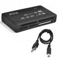 Lecteur De Carte Mémoire All In One USB Noir en Tunisie