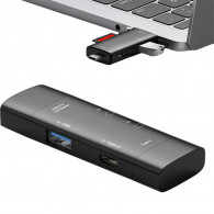 Lecteur De Carte Mémoire OTG 7en1 USB + Type-C + Micro USB Noir EN Tunisie Lecteur De Carte Mémoire OTG 7en1 USB + Type-C + Micro USB Noir EN Tunisie
