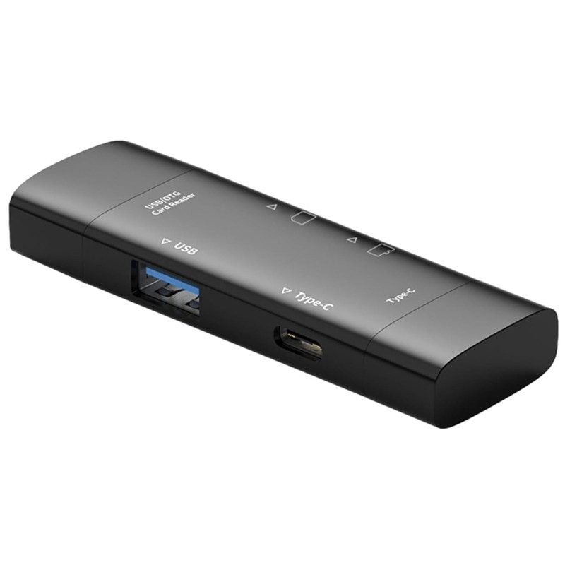 Lecteur De Carte Mémoire OTG 7en1 USB + Type-C + Micro USB Noir EN Tunisie Lecteur De Carte Mémoire OTG 7en1 USB + Type-C + Micro USB Noir EN Tunisie