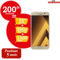 Smartphone SAMSUNG Galaxy A3 2017 Gold + 40dt Gratuité + SIM OFFERTE