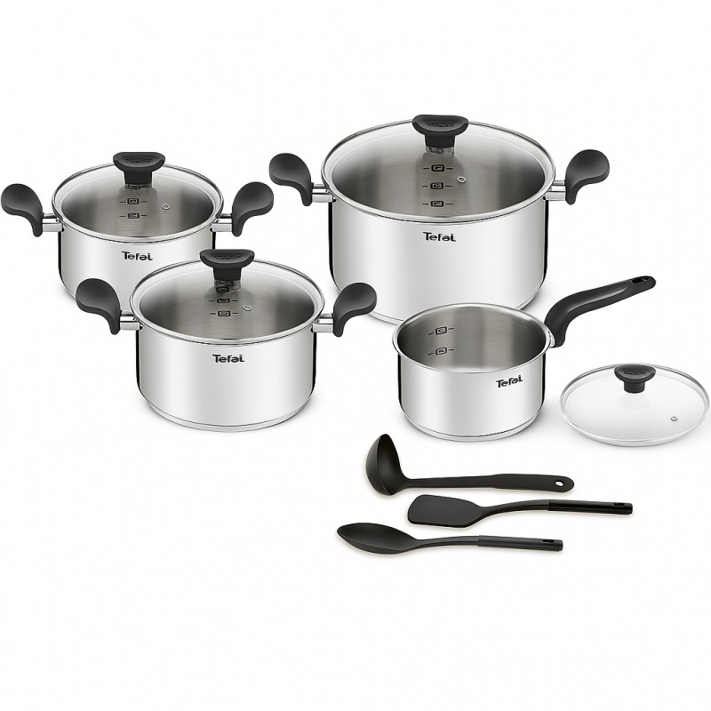 Batterie de Cuisine Tefal Primary 11 Pièces Inox En Tunisie Batterie de Cuisine Tefal Primary 11 Pièces Inox En Tunisie