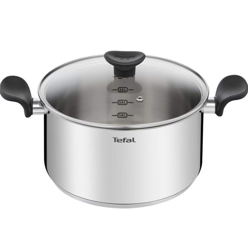 Faitout Tefal Primary 24Cm 5L + Couvercle Verre Inox En Tunisie
