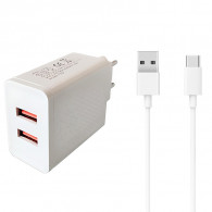 Chargeur LDO-B18 2 Ports Type C 18W Blanc en Tunisie
