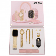 Montre Connectée 8en1 A58 Plus Rose en Tunisie