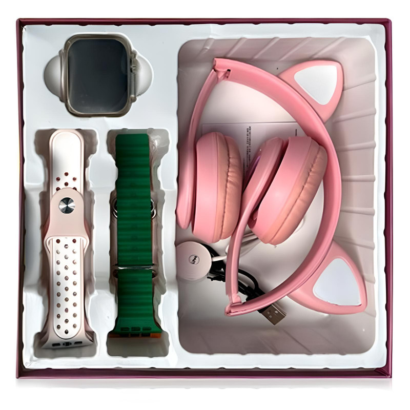 Coffret Montre Connectée TK702 Ultra 2 + Casque Silver en Tunisie