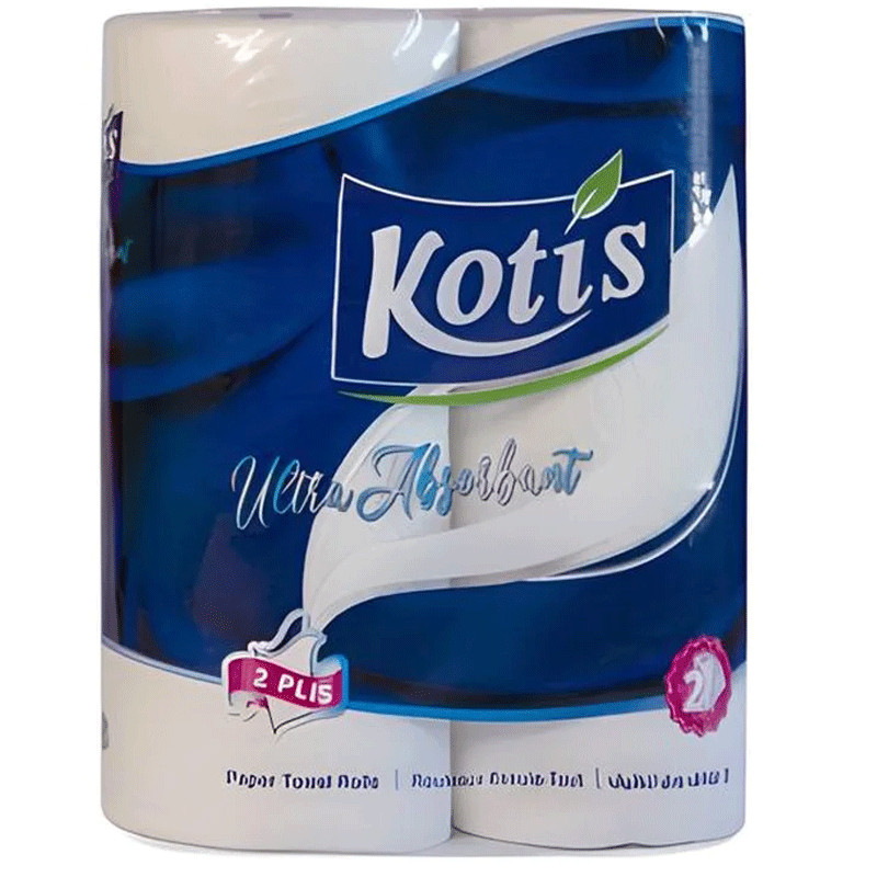 Essuie-Tout Kotis 2 Rouleaux Blanc EN Tunisie Essuie-Tout Kotis 2 Rouleaux Blanc EN Tunisie