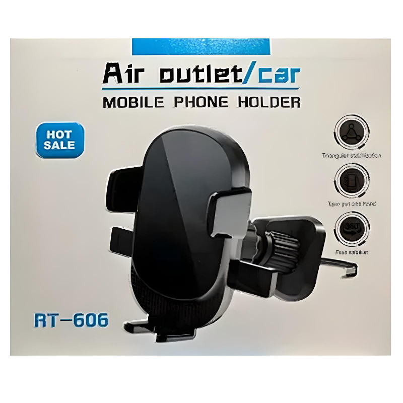 Support Voiture Pour Smartphone Air Outlet RT-606 Noir en Tunisie