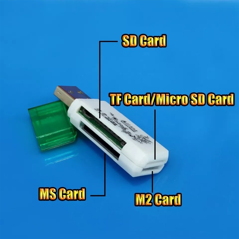 Lecteur De Carte Mémoire USB 2.0 5en1 Blanc en Tunisie
