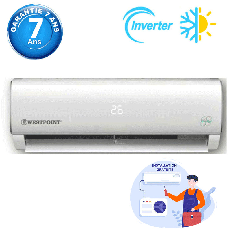 Climatiseur Westpoint Inverter 24000 BTU Chaud & Froid - Blanc Climatiseur Westpoint Inverter 24000 BTU Chaud & Froid - Blanc