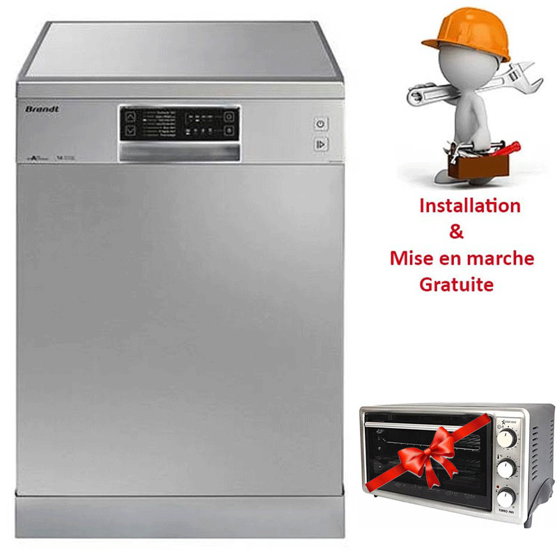 Lave vaisselle Brandt 14 couverts + AFF Inox (DFH14524X) Lave vaisselle Brandt 14 couverts + AFF Inox (DFH14524X)