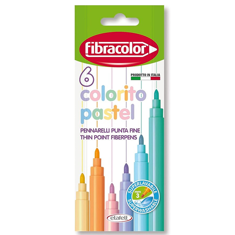 Pack De 6 Feutres Fibracolor Pastel Multicolore En Tunisie Pack De 6 Feutres Fibracolor Pastel Multicolore En Tunisie