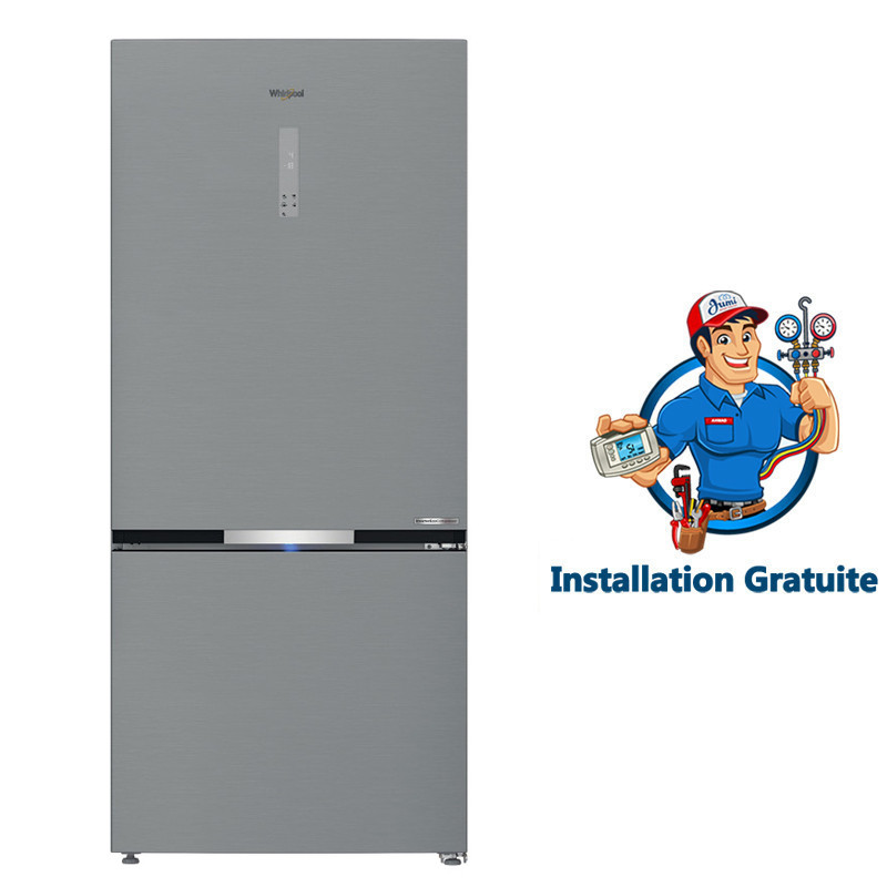 Réfrigérateur Whirlpool Combiné WBMF836573XNA 570 Litres Dual Nofrost Inox En Tunisie