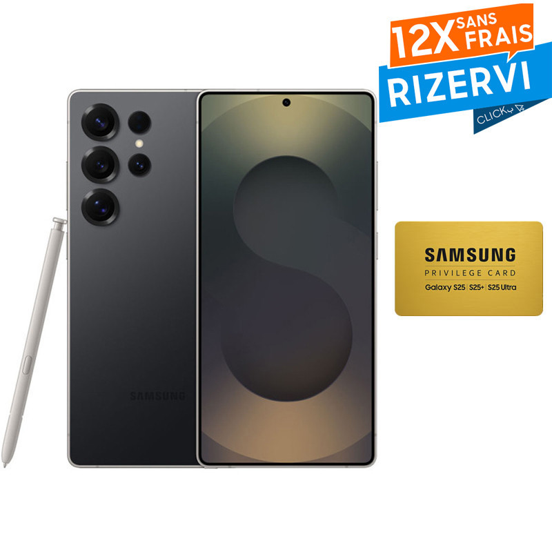 Smartphone Samsung S25 Ultra 5G 12Go 256Go Noir En Tunisie