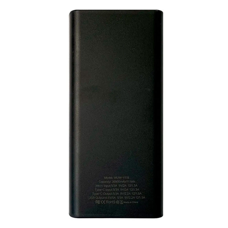 Power Bank WUW Y138 30000 mAh Noir En Tunisie