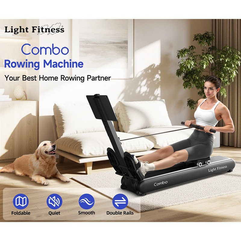 Rameur Magnétique Light Fitness Combo Noir en Tunisie