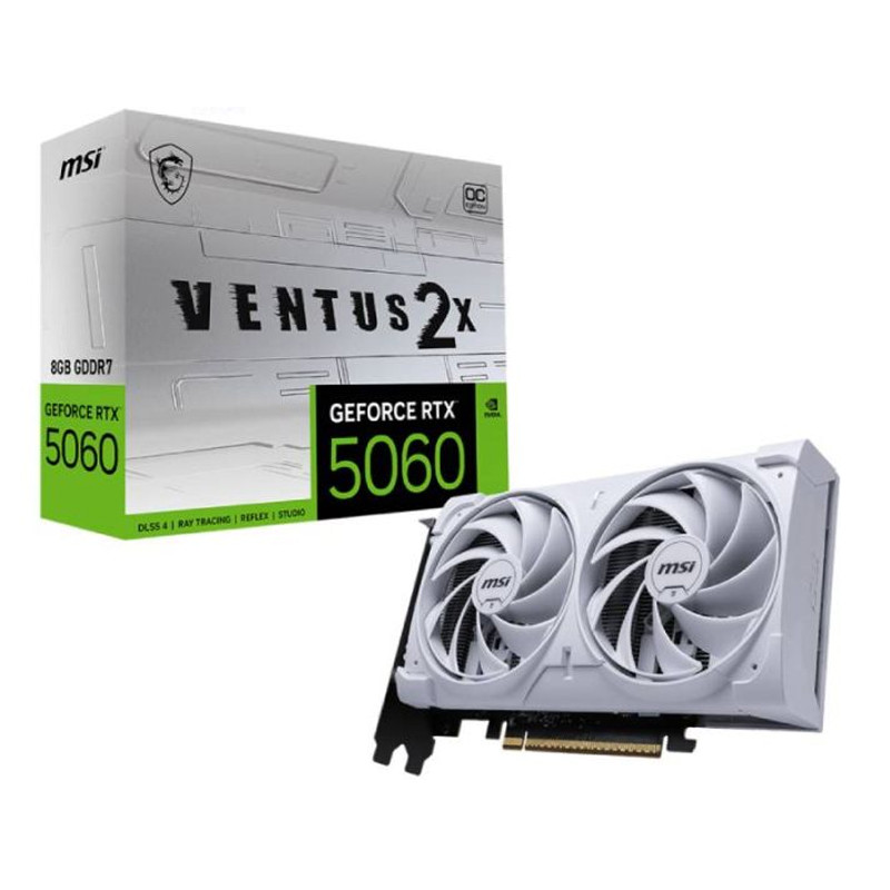 Carte Graphique Gaming MSI GeForce RTX 5060 8Go GDDR7 Ventus 2X OC En Tunisie Carte Graphique Gaming MSI GeForce RTX 5060 8Go GDDR7 Ventus 2X OC En Tunisie