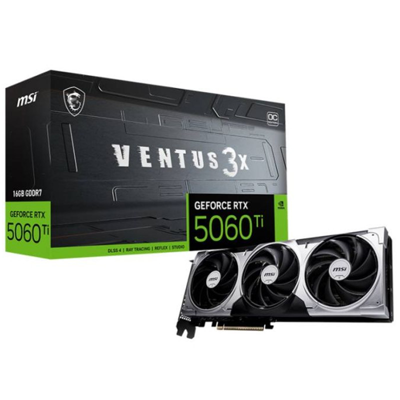 Carte Graphique Gaming MSI GeForce RTX 5060 Ti 16Go GDDR7 Ventus 3X OC en Tunisie Carte Graphique Gaming MSI GeForce RTX 5060 Ti 16Go GDDR7 Ventus 3X OC en Tunisie