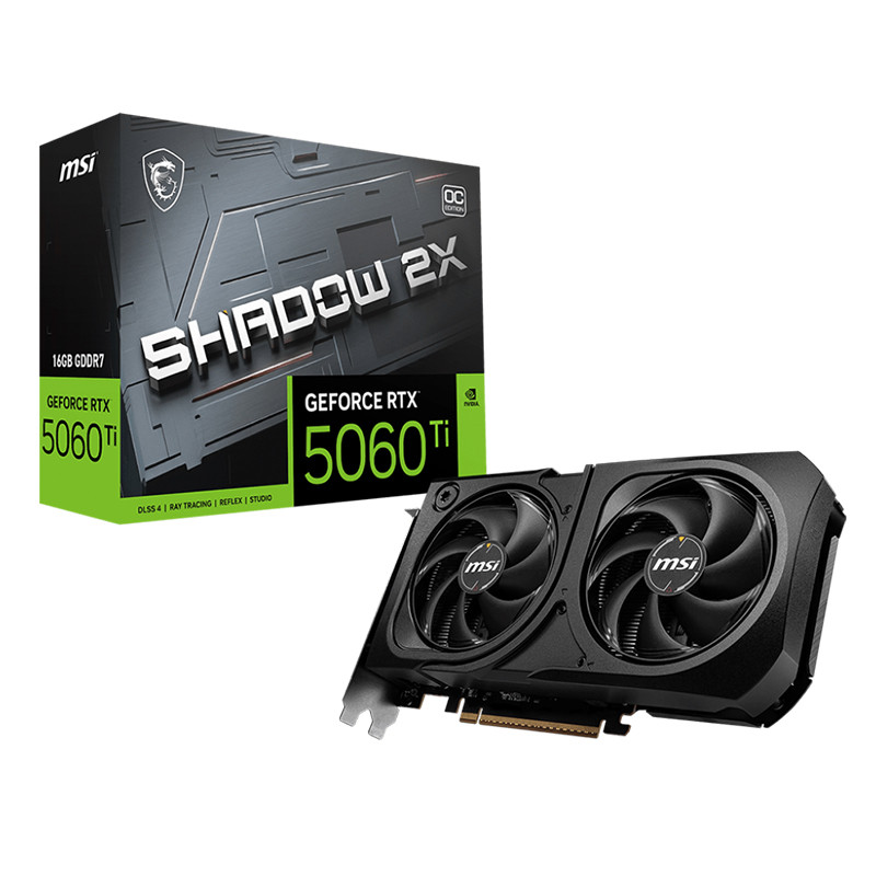Carte Graphique Gaming MSI GeForce RTX 5060 Ti 16Go GDDR7 Shadow 2X OC Plus En Tunisie