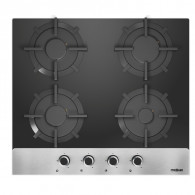 Plaque De Cuisson Premium 4 feux 60 Cm Fonte Avec Sécurité Inox (AP641.BX01) en Tunisie