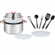 Batterie de Cuisine Tefal Opti'Space 13 Pièces Inox en Tunisie