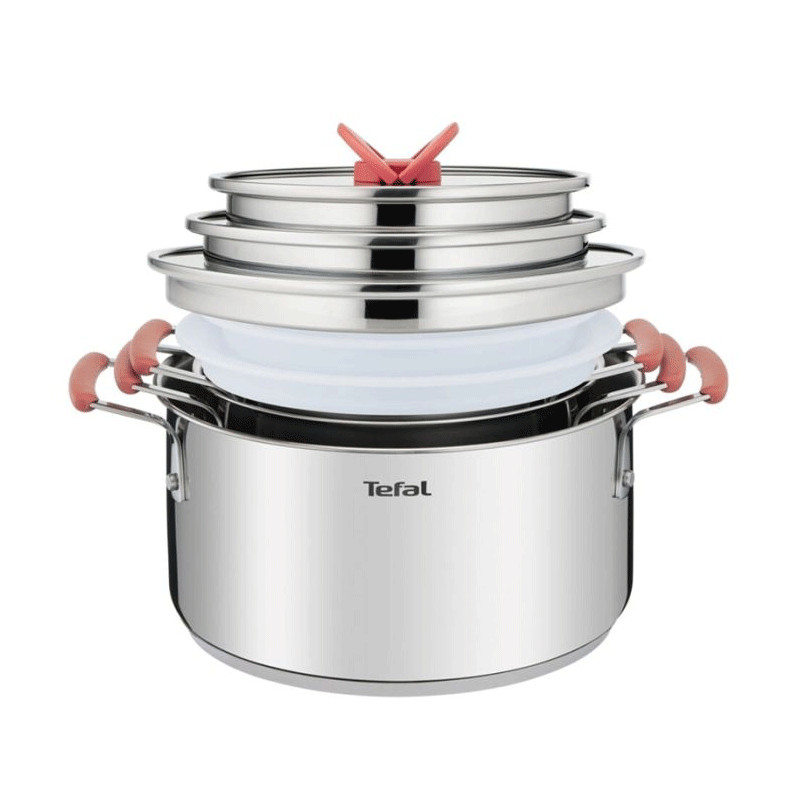 Batterie de Cuisine Tefal Opti'Space 13 Pièces Inox en Tunisie