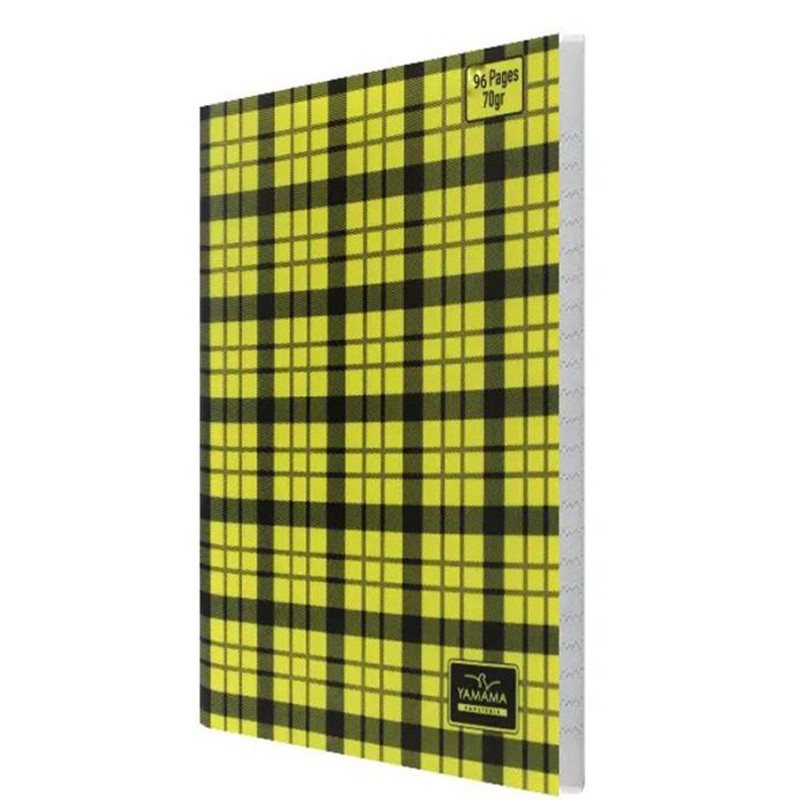 Cahier Piqure Yamama 96 Pages 17 x 22cm 70G Jaune En Tunisie